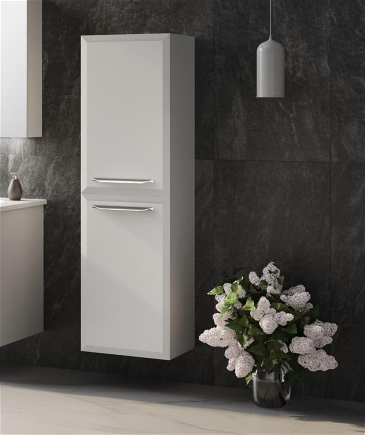 Orka Nuvola 40 cm Beyaz Banyo Boy Çamaşır Dolabı