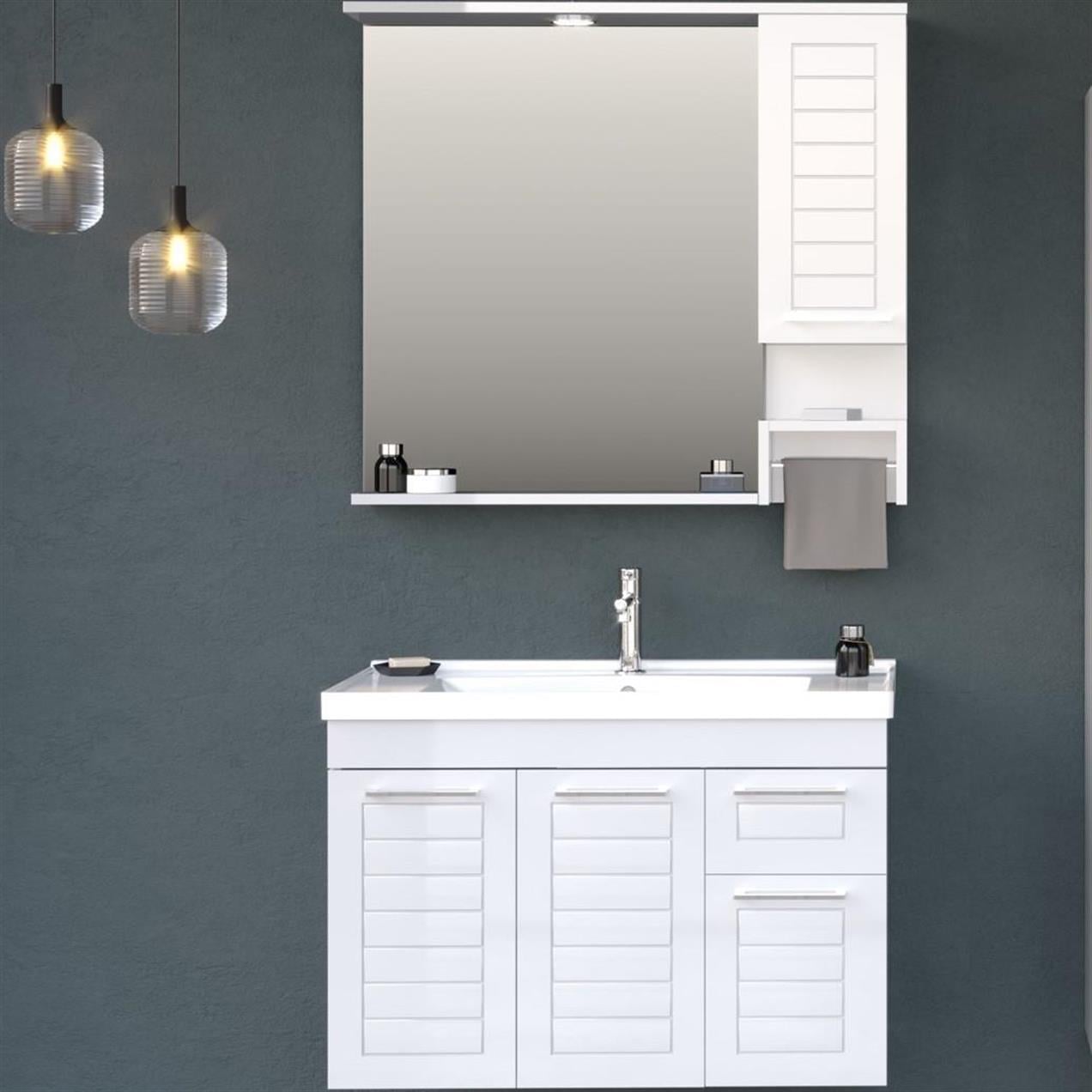 Orka Perge 100 cm MDF Banyo Dolabı Takımı
