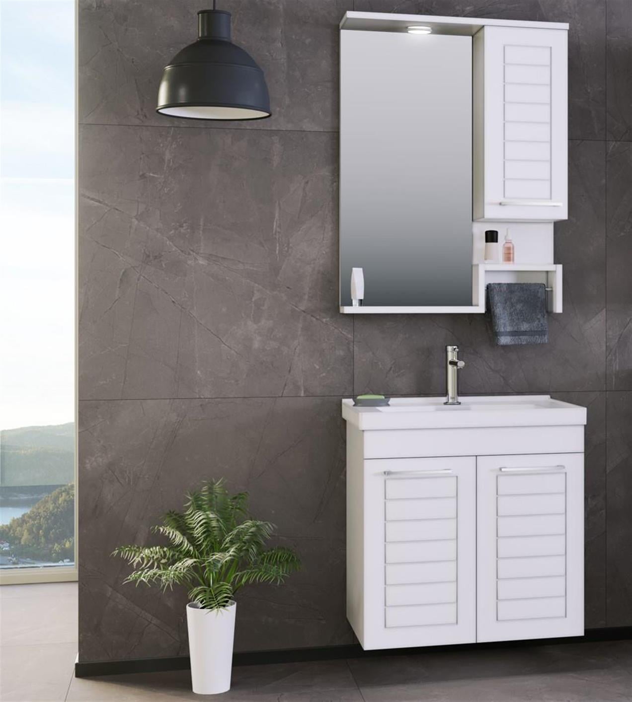Orka Perge 65 cm MDF Banyo Dolabı Takımı