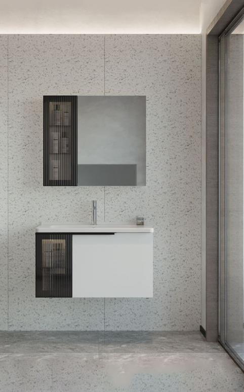 Orka Pure 100 cm Mat Beyaz Banyo Dolabı Takımı