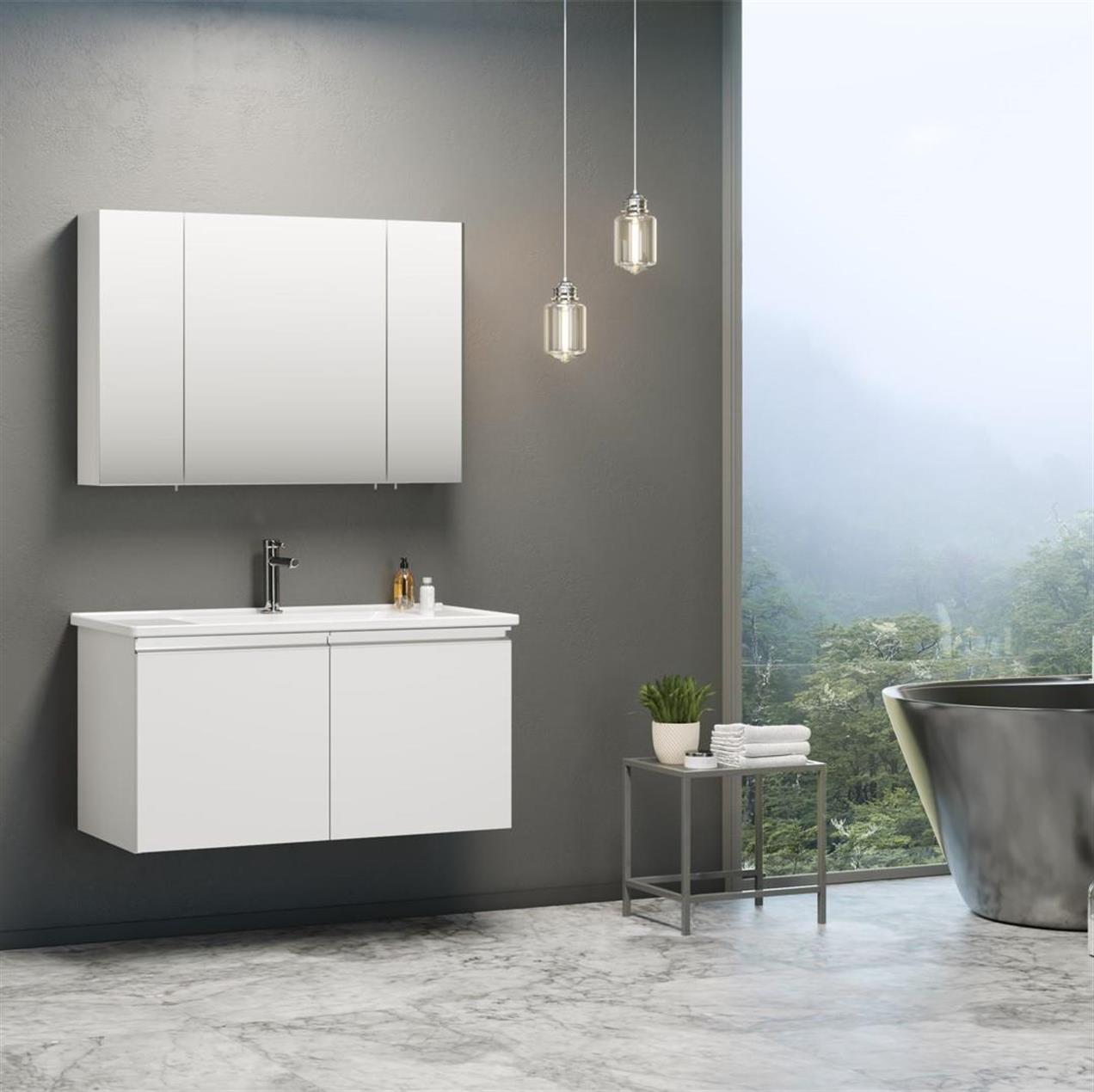 Orka Terme 100 cm MDF Kaşmir Banyo Dolabı Takımı