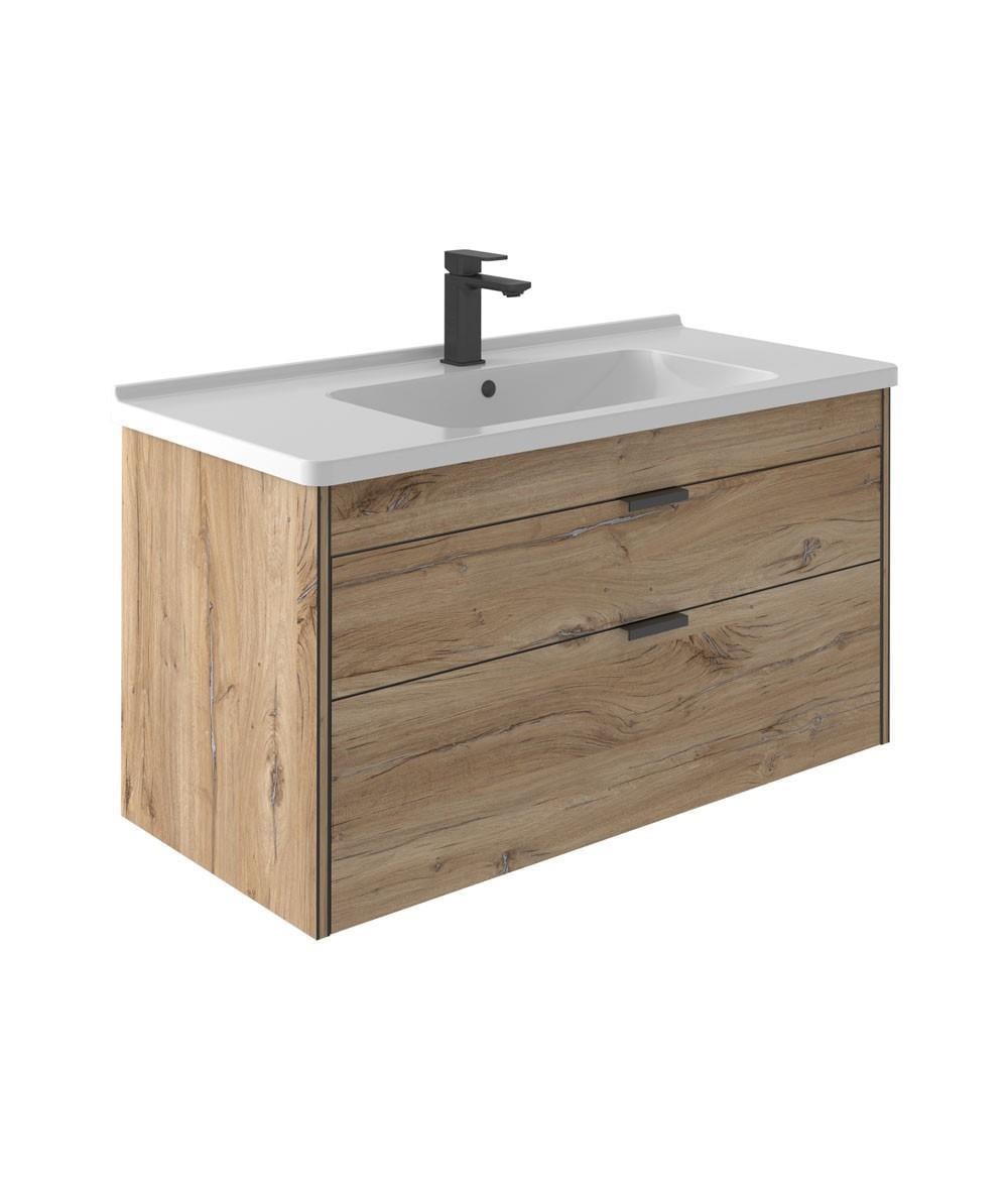 Orka Trio 65 cm MDF Çekmeceli Senza Asma Banyo Dolabı Alt Modül Lavabo