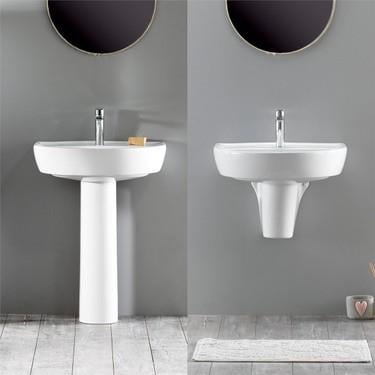 Turkuaz Bella Banyo Lavabo 35*45 cm (Bella Uzun Ayaklı)