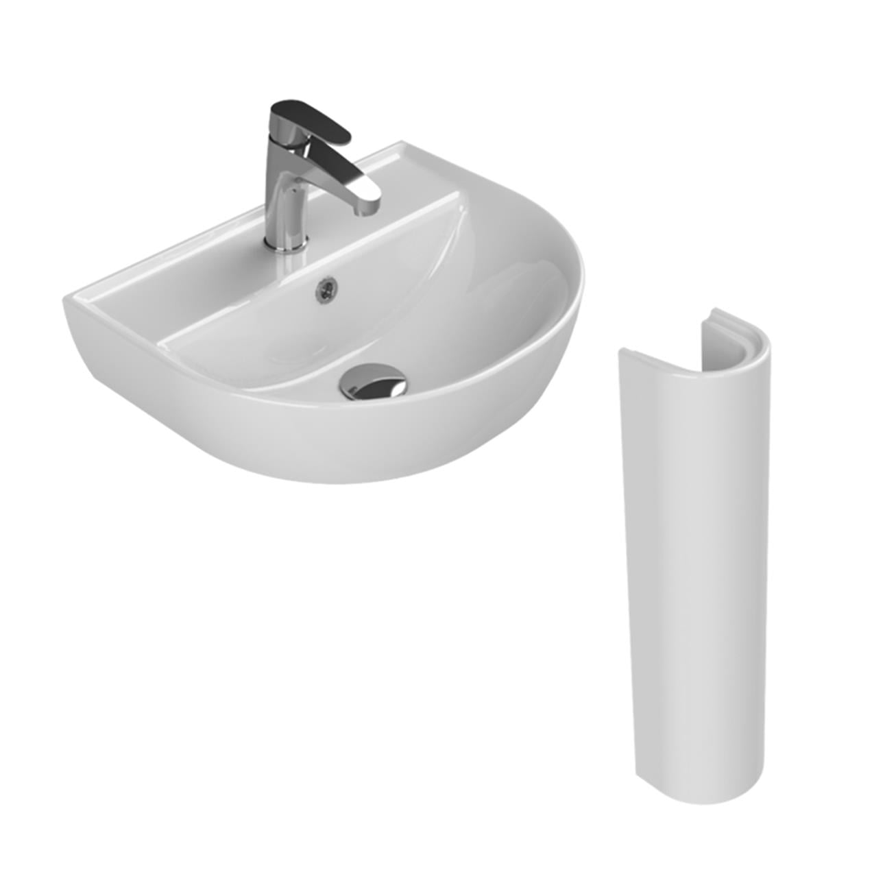 Turkuaz Bella Banyo Lavabo 40*50 cm (Bella Uzun Ayaklı)