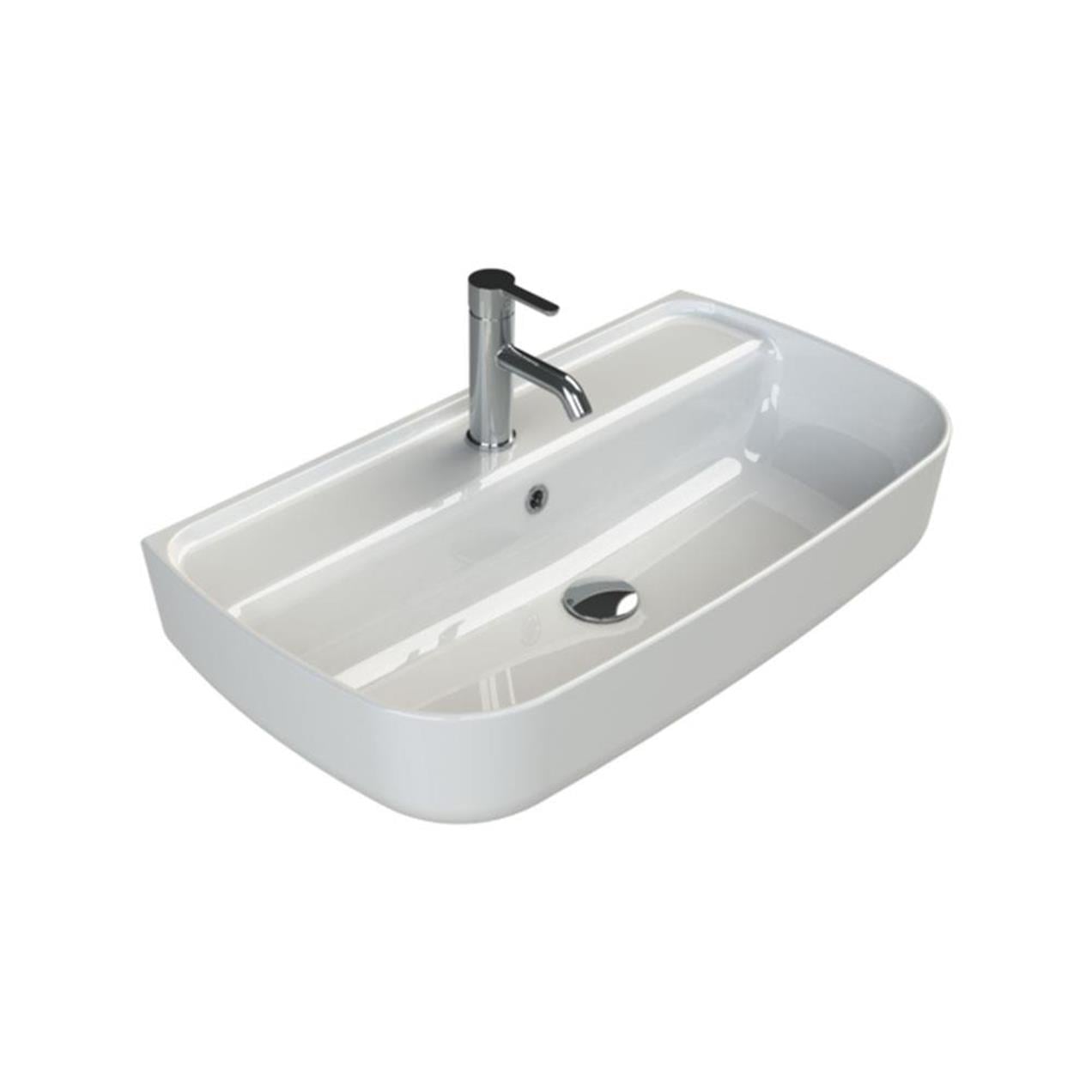 Turkuaz Cerastyle Aqua Tezgah Üstü Çanak Lavabo 75x42 cm