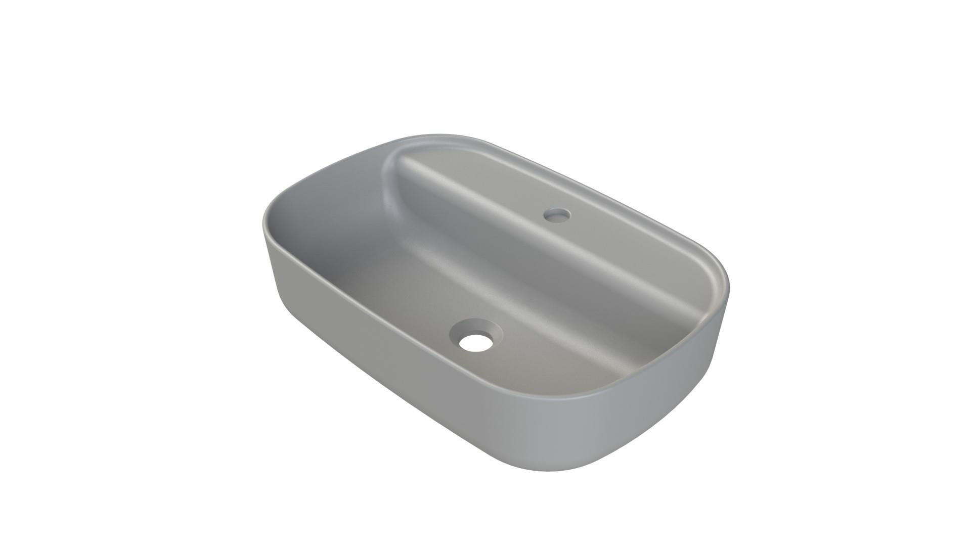 Turkuaz Cerastyle Aqua Tezgahüstü Mat Gri Lavabo 60*40 cm