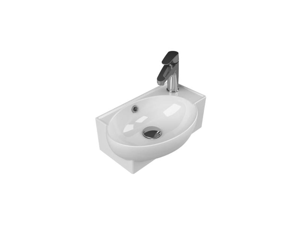 Turkuaz Cerastyle Banyo,Karavan Mini Küçük Köşe Lavabo 28*45 cm