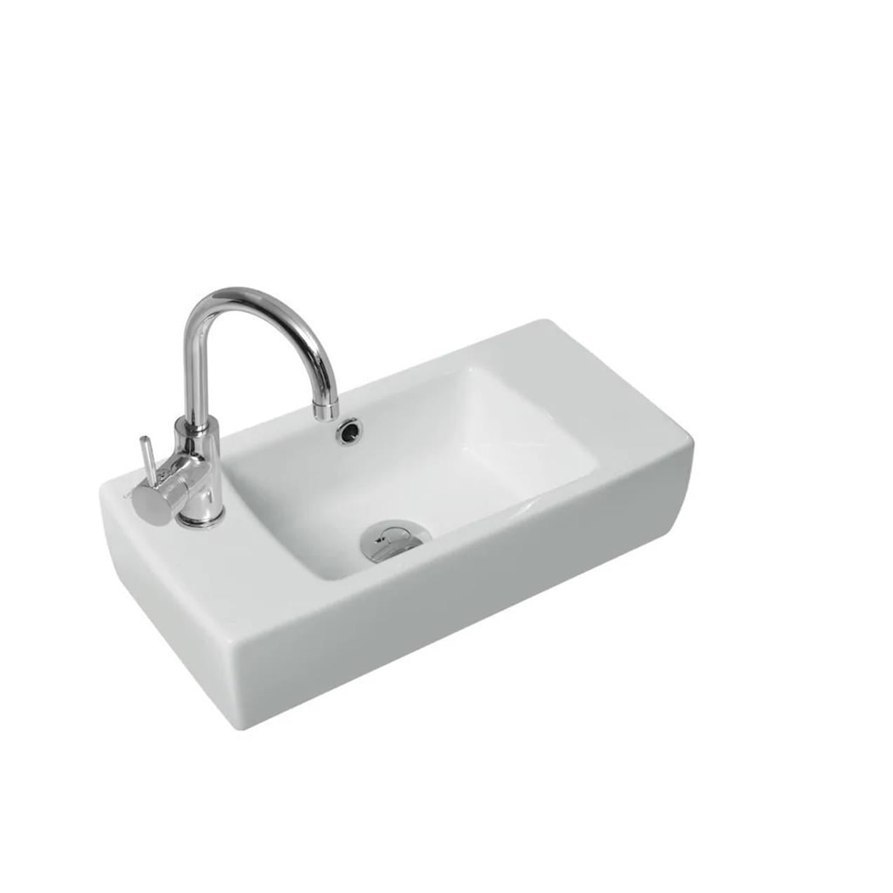 Turkuaz Cerastyle City Lavabo 25*50 Cm (Batarya Soldan Delikli)