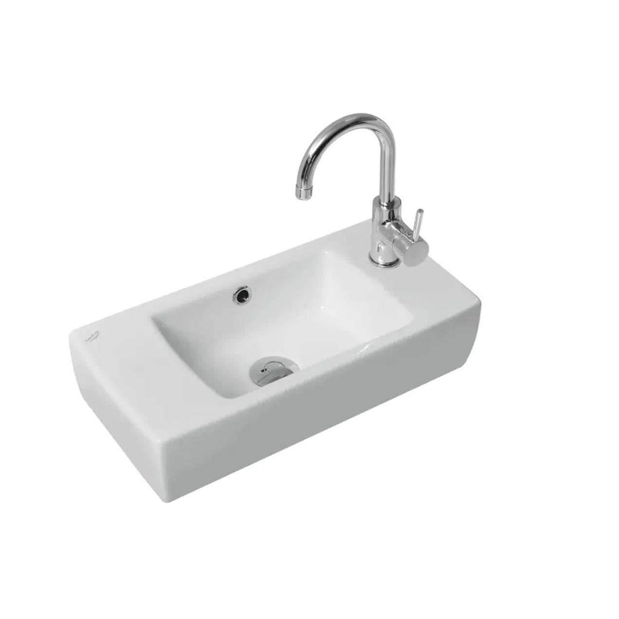 Turkuaz Cerastyle City Lavabo 25*50 Cm (Batarya Deliği Sağdan)