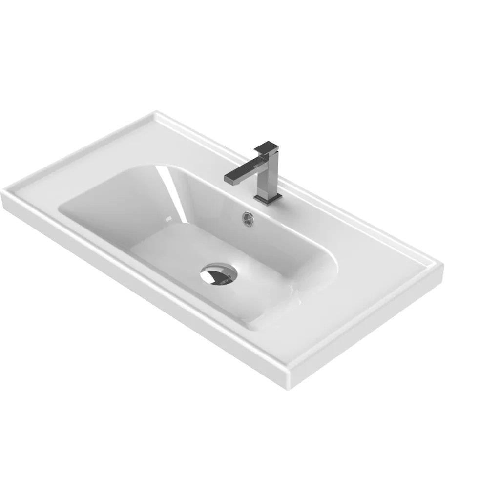 Turkuaz Cerastyle Frame Etajer Uyumlu Damlalıklı Lavabo 50*38 cm