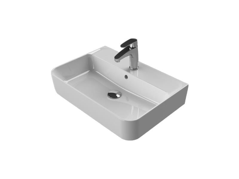 Turkuaz Cerastyle Hera Tezgah Üstü Lavabo 60*42 cm (Duvara Sıfır)