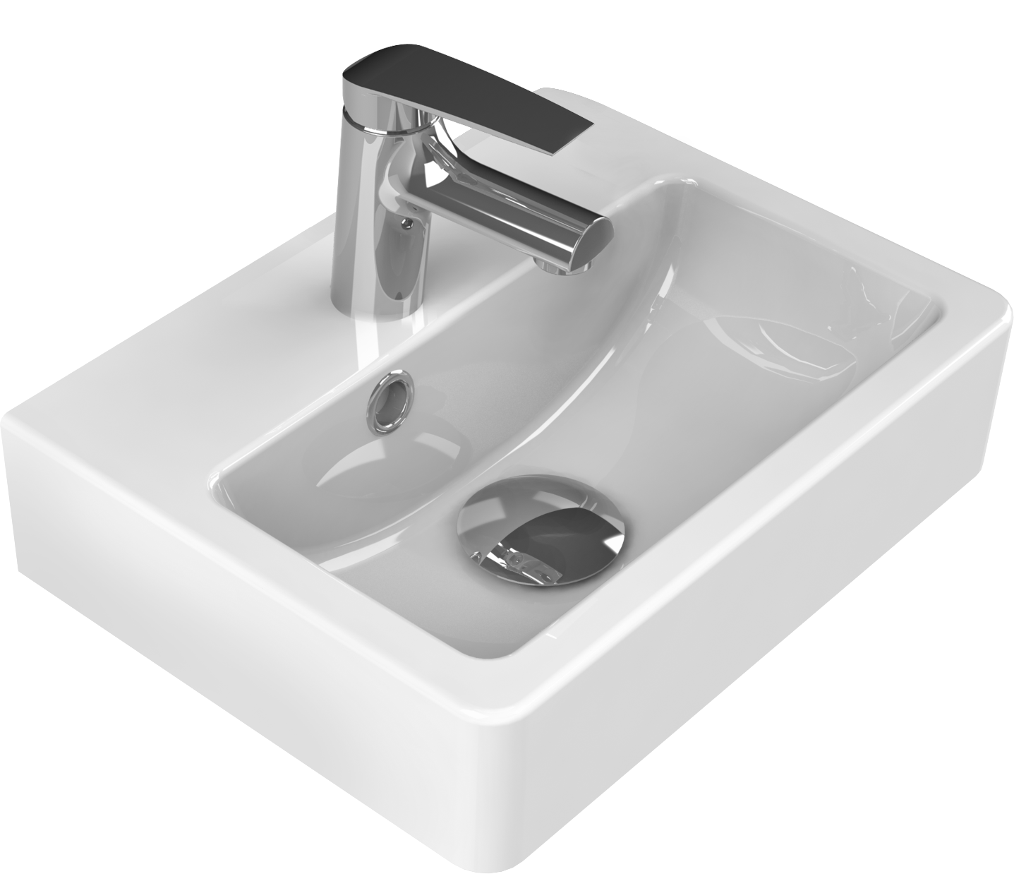 Turkuaz Cerastyle Mini Banyo Tuvalet Lavabosu 28*37 cm