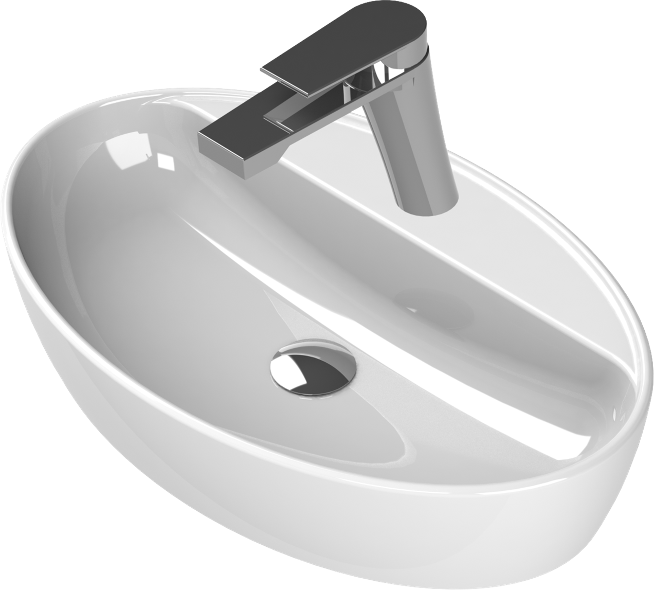 Turkuaz Cerastyle One Lavabo 67*42cm Çanak Tezgah Üstü (Delikli)