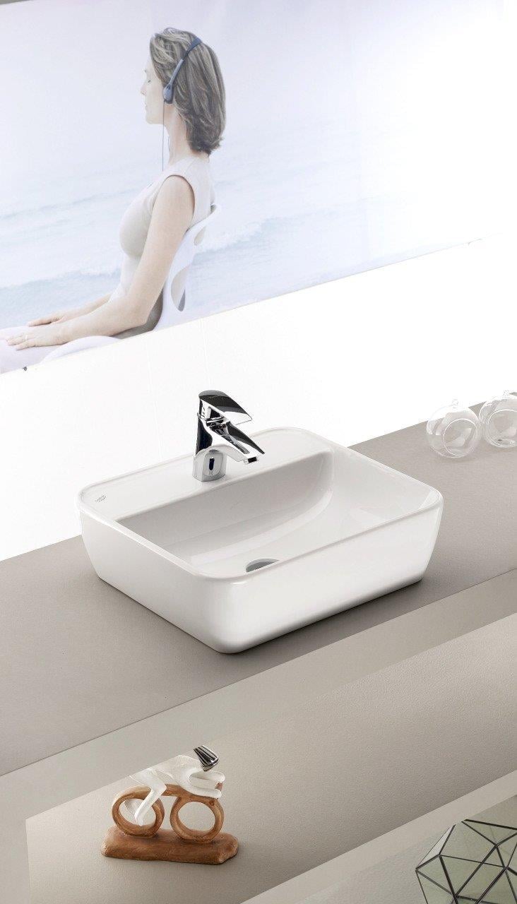 Turkuaz Cerastyle One Tezgahüstü Çanak Lavabo 46*42 cm (Delikli)