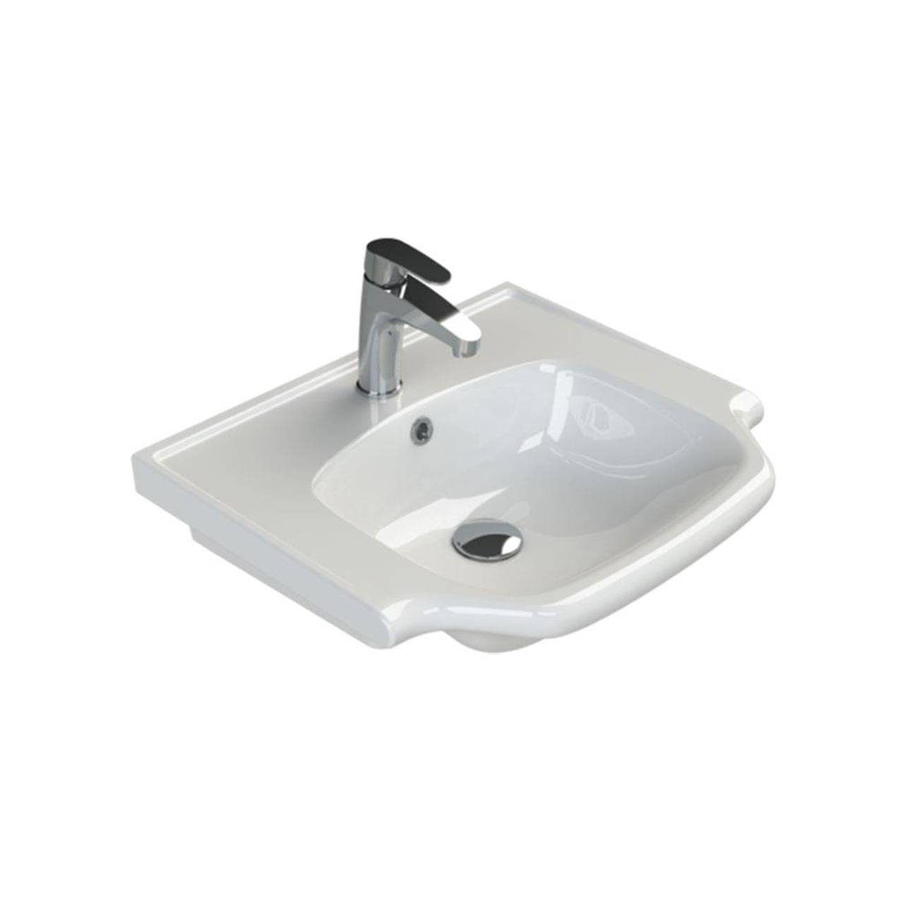 Turkuaz Cerastyle Yeni Klasik Etajer Uyumlu Lavabo 55*48 cm