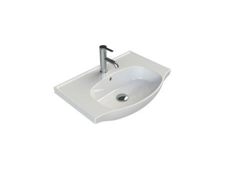 Turkuaz Lila Etajer Uyumlu Lavabo 65*45 cm