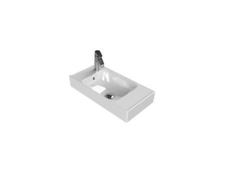 Turkuaz Sharp Etajer Uyumlu Lavabo 60*30 cm (Soldan Batarya Delikli)