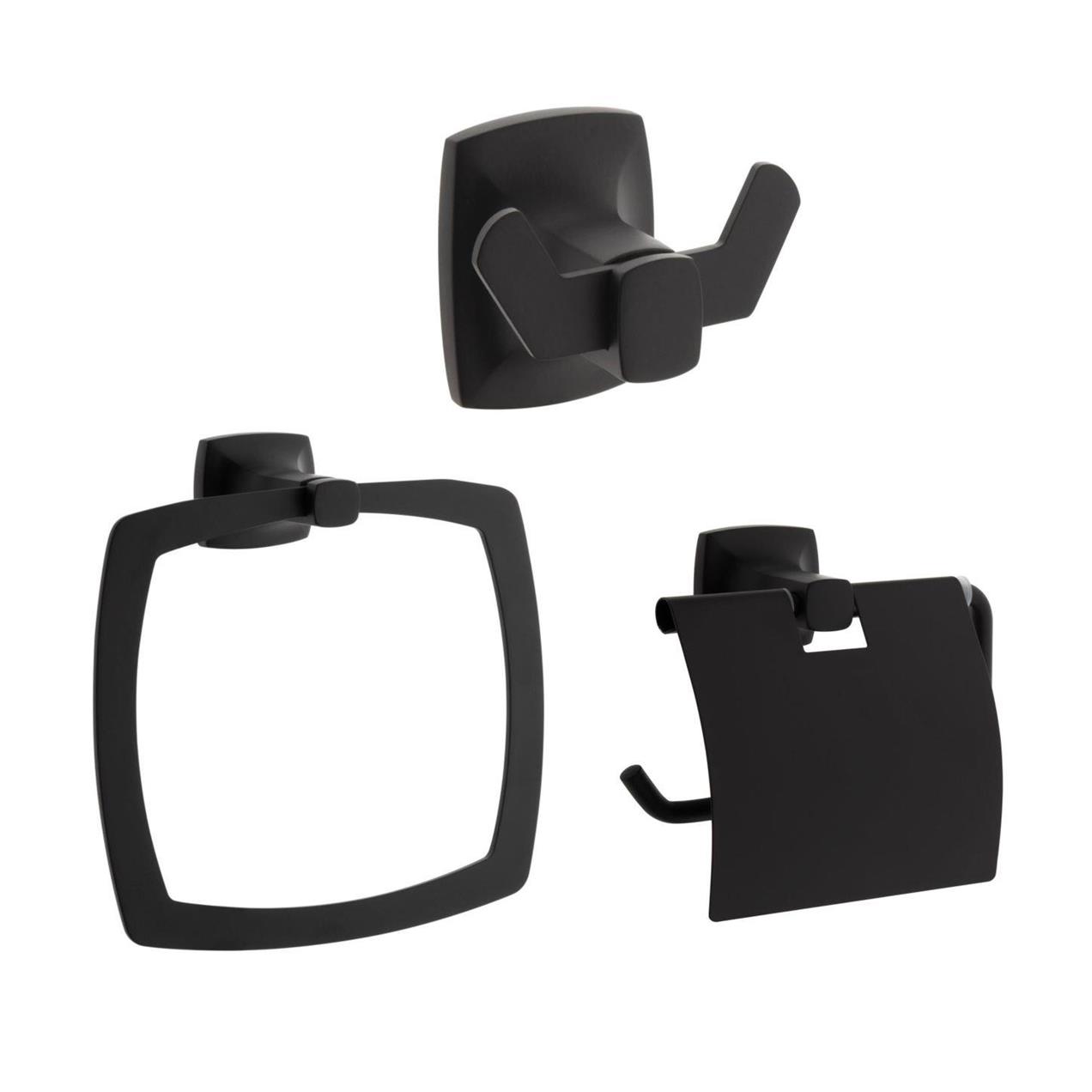 Vitra Base 400 Mat Siyah 3 Parça Aksesuar Seti