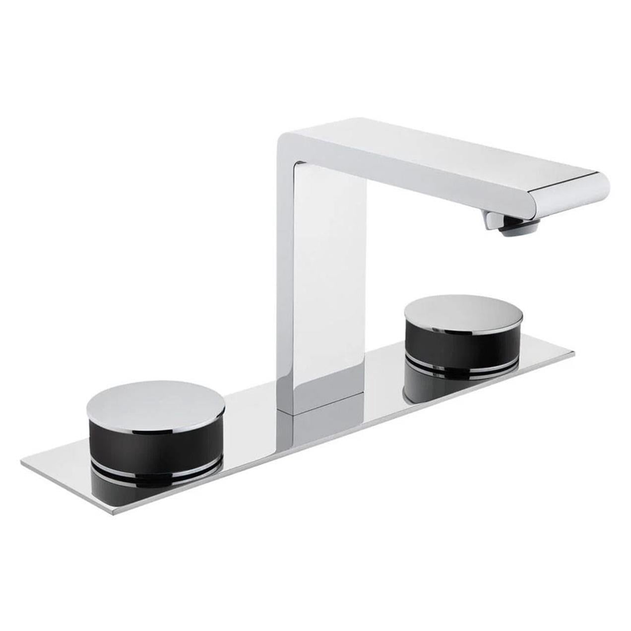 Vitra Memoria Lavabo Bataryası, 3 Delikli Lavabolar İçin Krom/Siyah A4231558