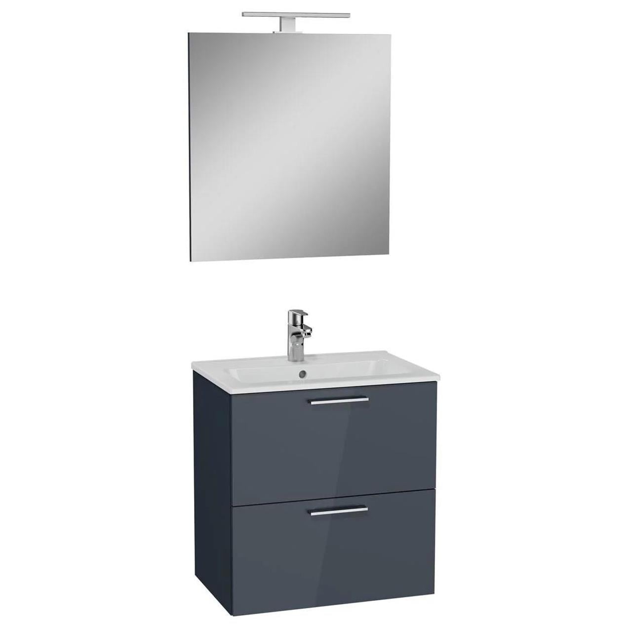 VitrA Mia 60 cm Antrasit Çekmeceli Banyo Dolabı Takımı 75102