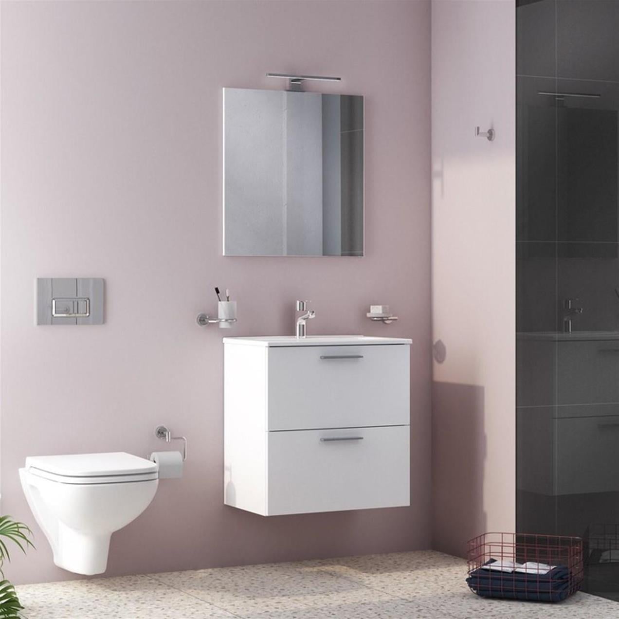 Vitra Mia 60 cm Beyaz Banyo Dolabı Takımı 75021