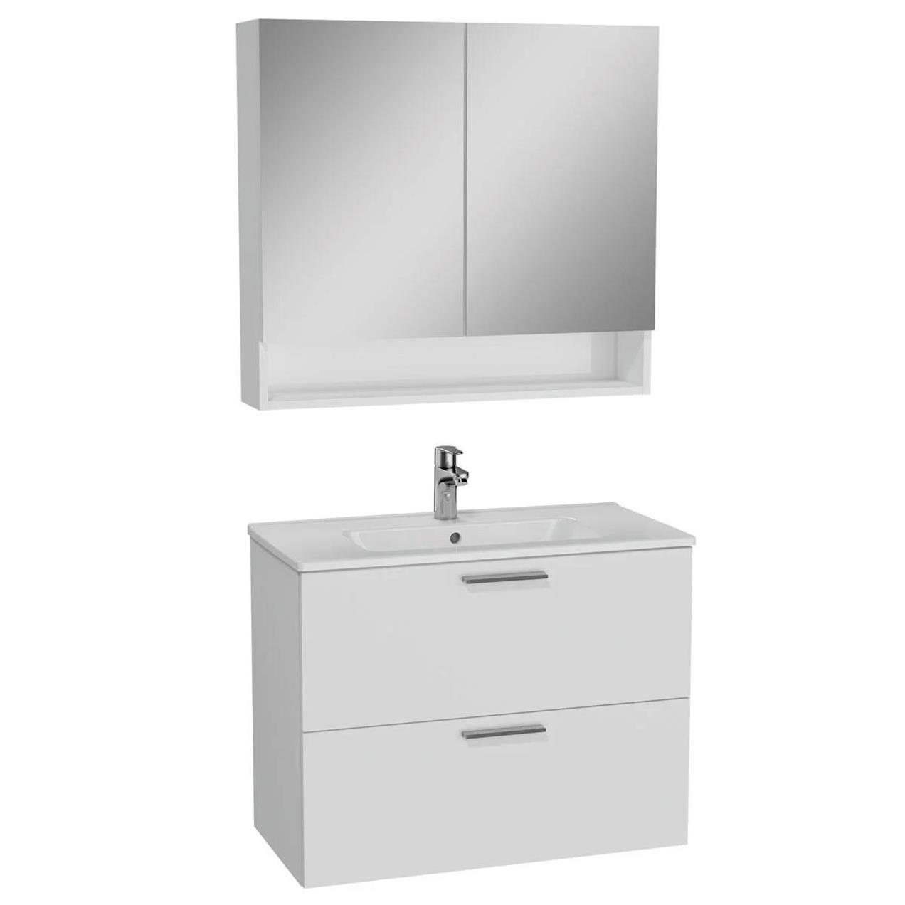 Vitra Mia 80 cm Beyaz Banyo Dolabı Takımı 66050