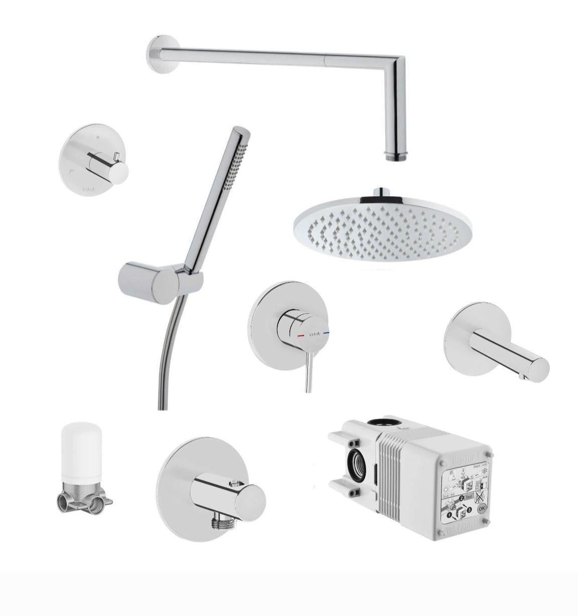 VitrA Origin Krom Ankastre Tepe Banyo Duş Seti 3 Yollu