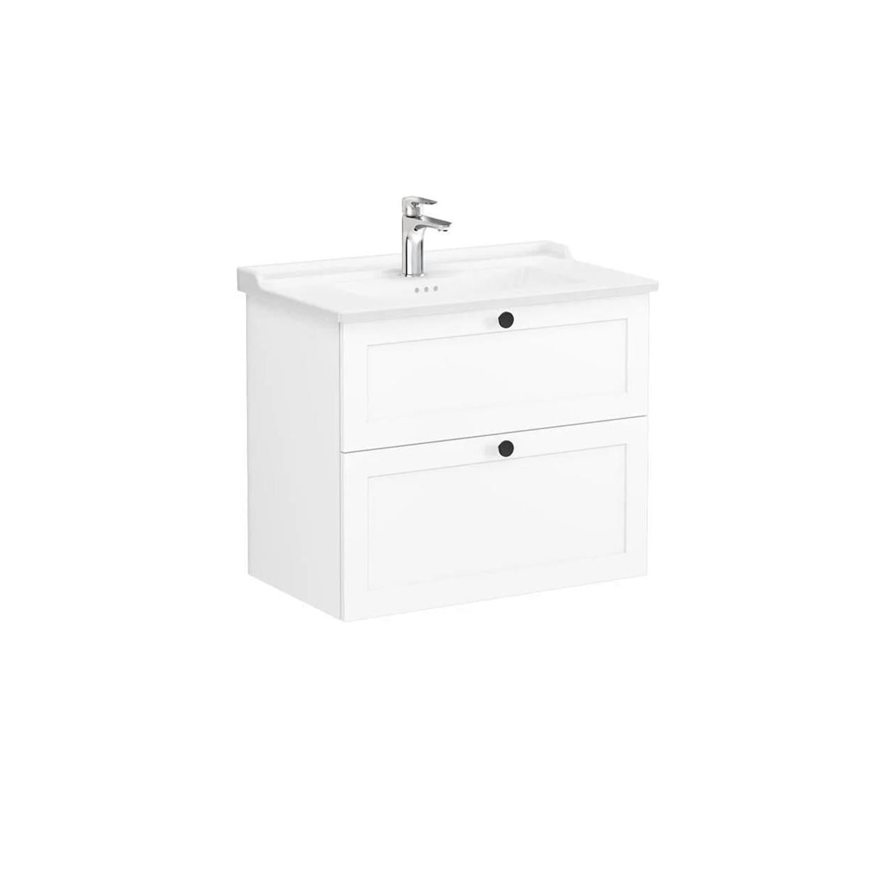 Vitra Root Classic 80 cm Beyaz Çekmeceli Banyo Dolabı Alt Modül Lavabo