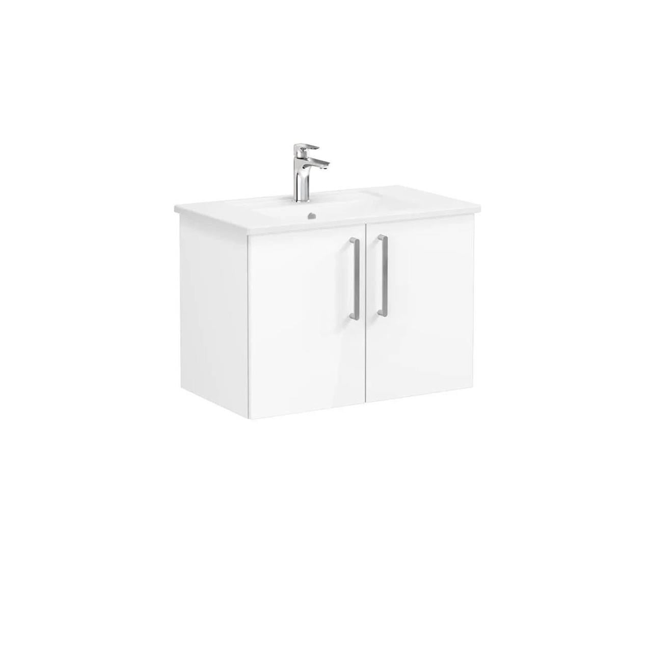 Vitra Root Flat 80 cm Beyaz Kapaklı Banyo Dolabı Alt Modül Lavabo