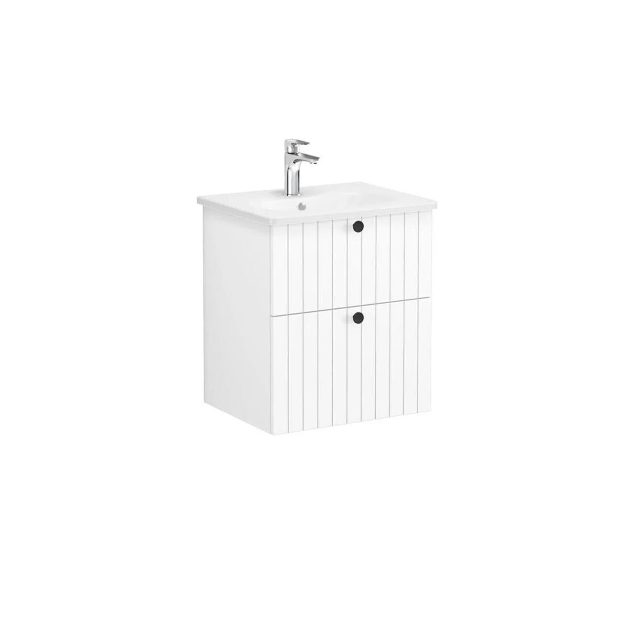 Vitra Root Groove 60 cm Beyaz Çekmeceli Banyo Dolabı Alt Modül Lavabo