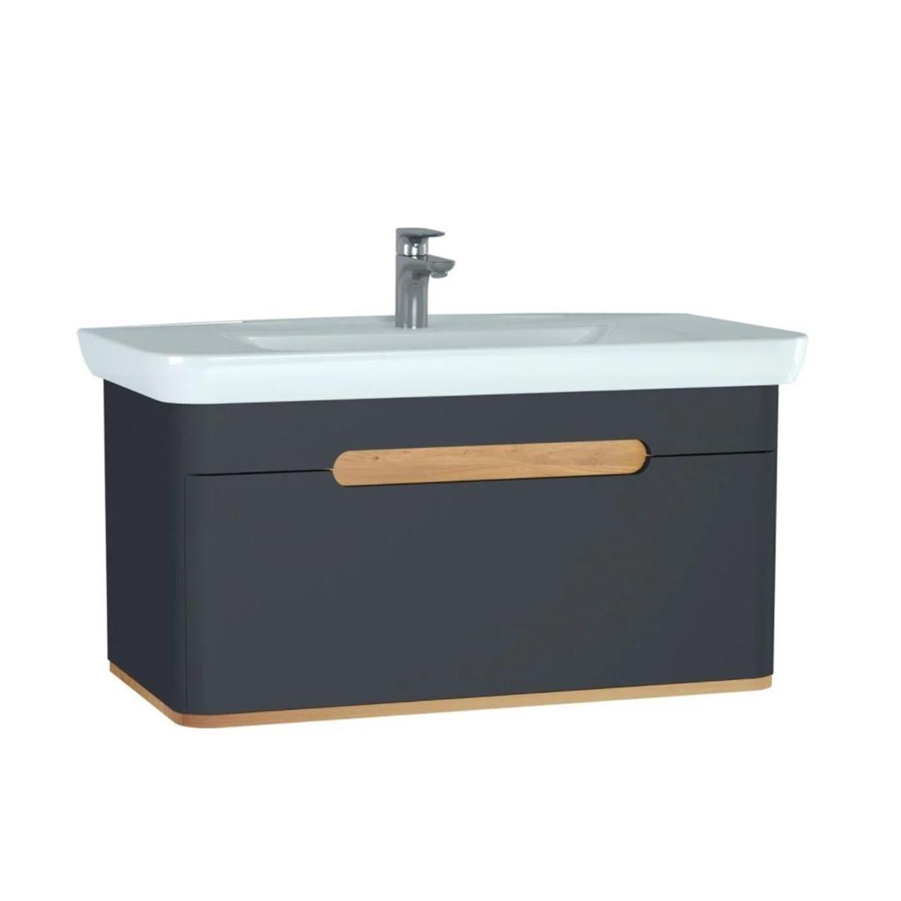 Vitra Sento 100cm Antrasit Banyo Dolabı Alt Modül ve Lavabo 60820