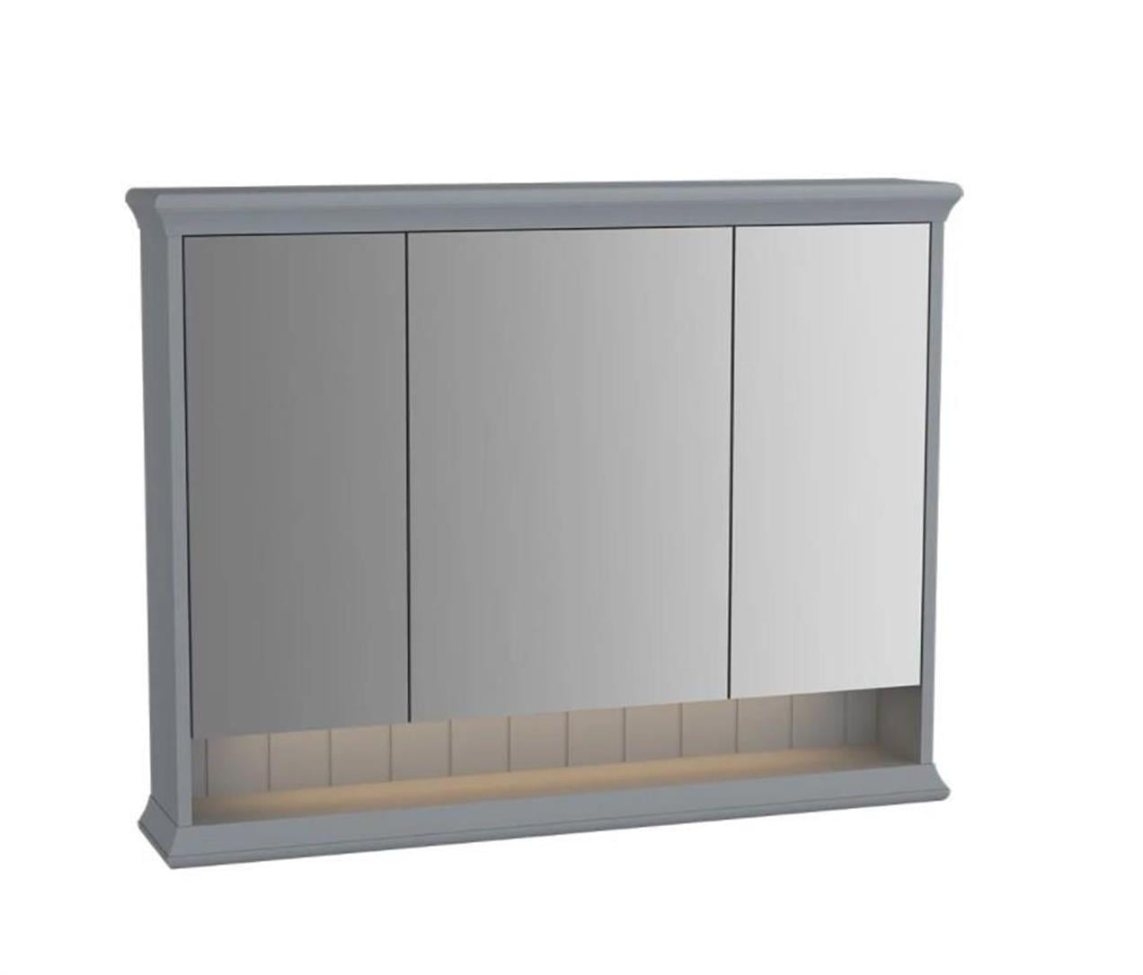 Vitra Valarte 100 cm Gri Banyo Dolabı Aynalı Üst Modül 62235