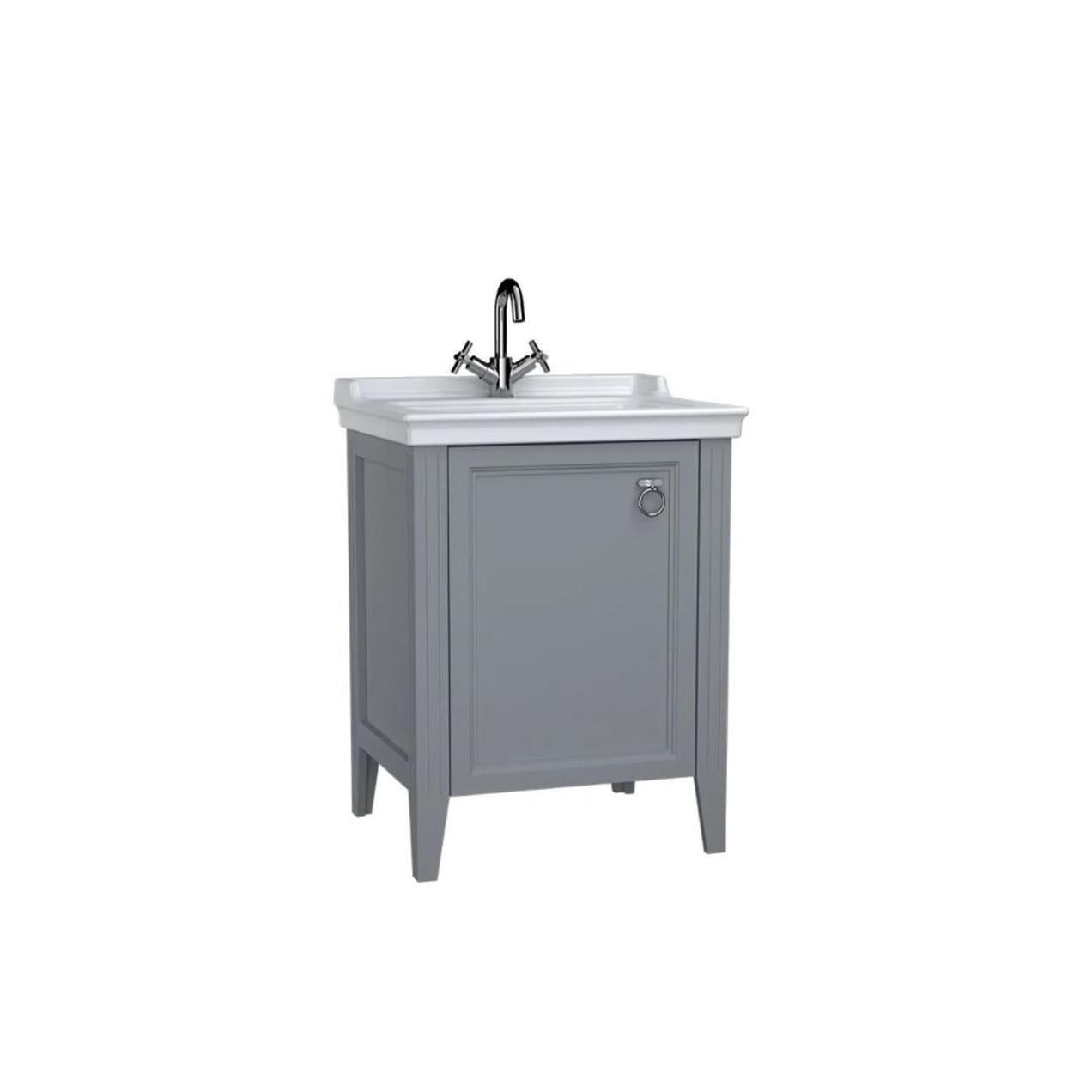 Vitra Valarte 65cm Mat Gri Banyo Dolabı Alt Modül ve Lavabo 62151