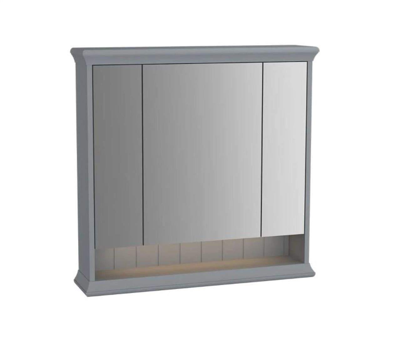 Vitra Valarte 80cm Gri Banyo Dolabı Aynalı Üst Modül 62232