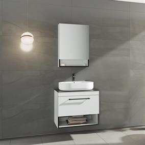 Orka Knidos 70 cm MDF Beyaz Banyo Dolabı Takımı