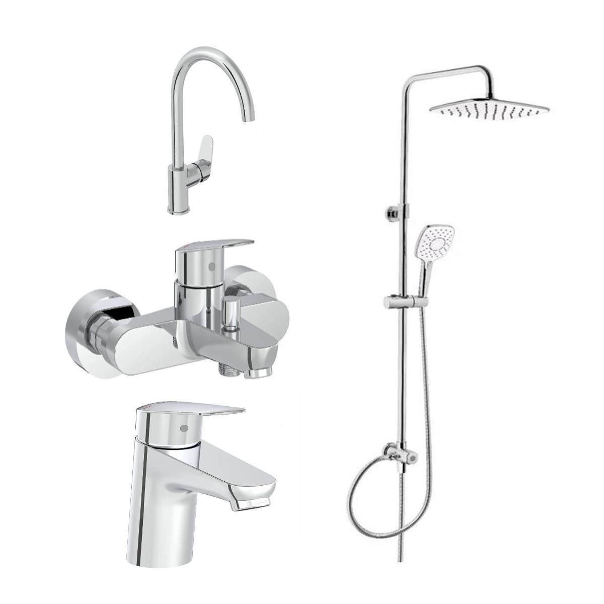 Artema Flow Round Lavabo Eviye Banyo Batarya Artema Ls20 Joy 3S Robot Duş Takımı A45787