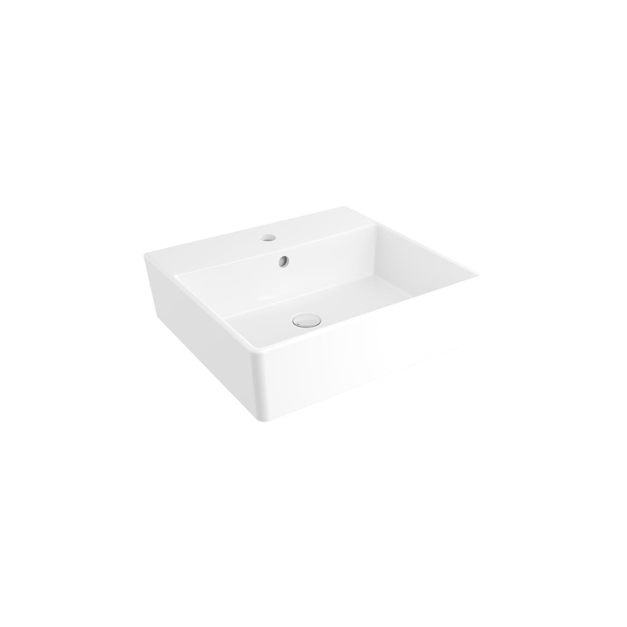 Bocchi Milano 50 cm Parlak Beyaz Banyo ve Tuvalet Lavabo 