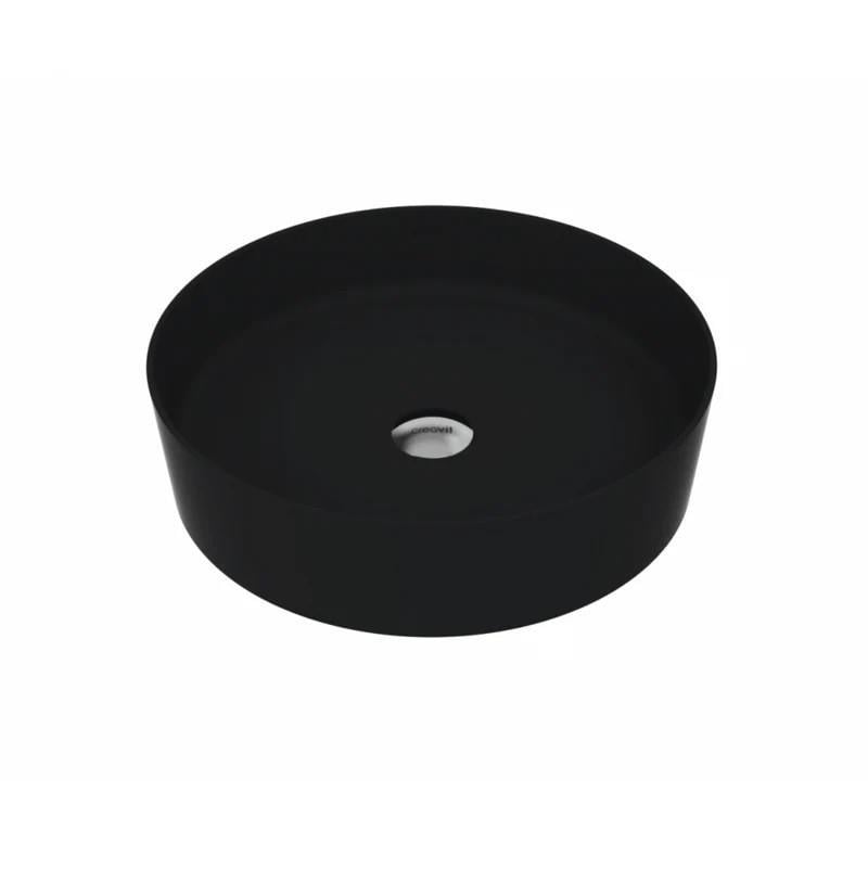 Creavit Loop Yuvarlak Çanak Lavabo 45 cm Mat Siyah LP145-00SM00E-0000