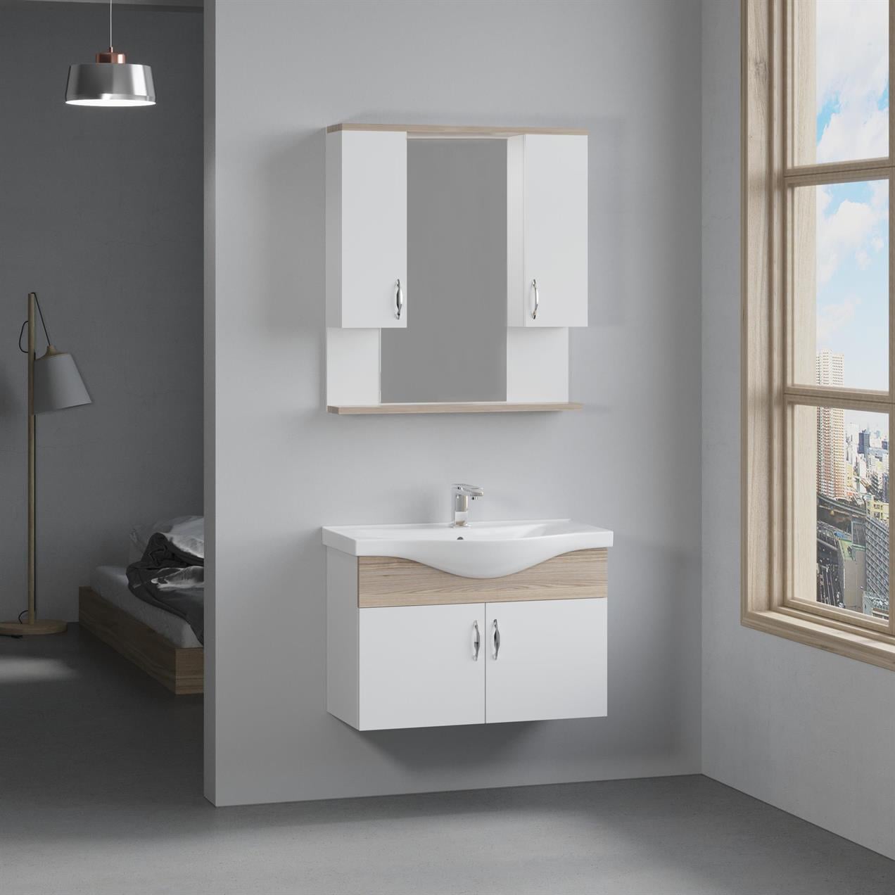 Denko Akyazı 80 cm MDF Alize Banyo Dolabı Takımı