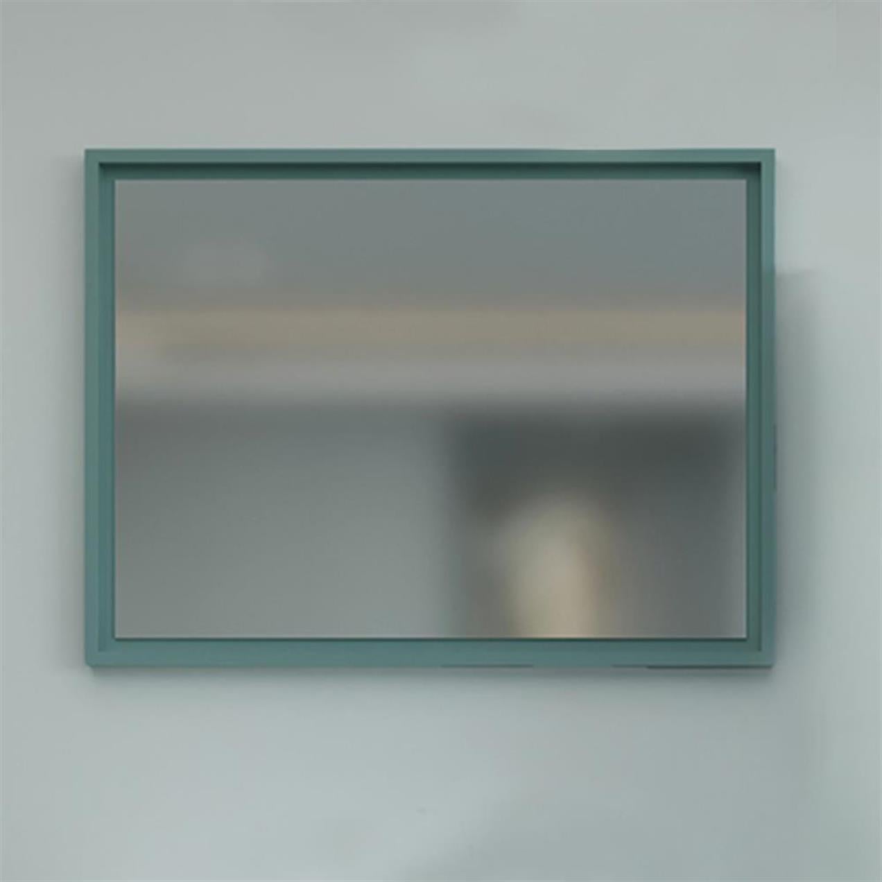 Denko Beyoğlu 100 cm MDF Mat Yeşil Banyo Dolabı Aynalı Üst Modülü