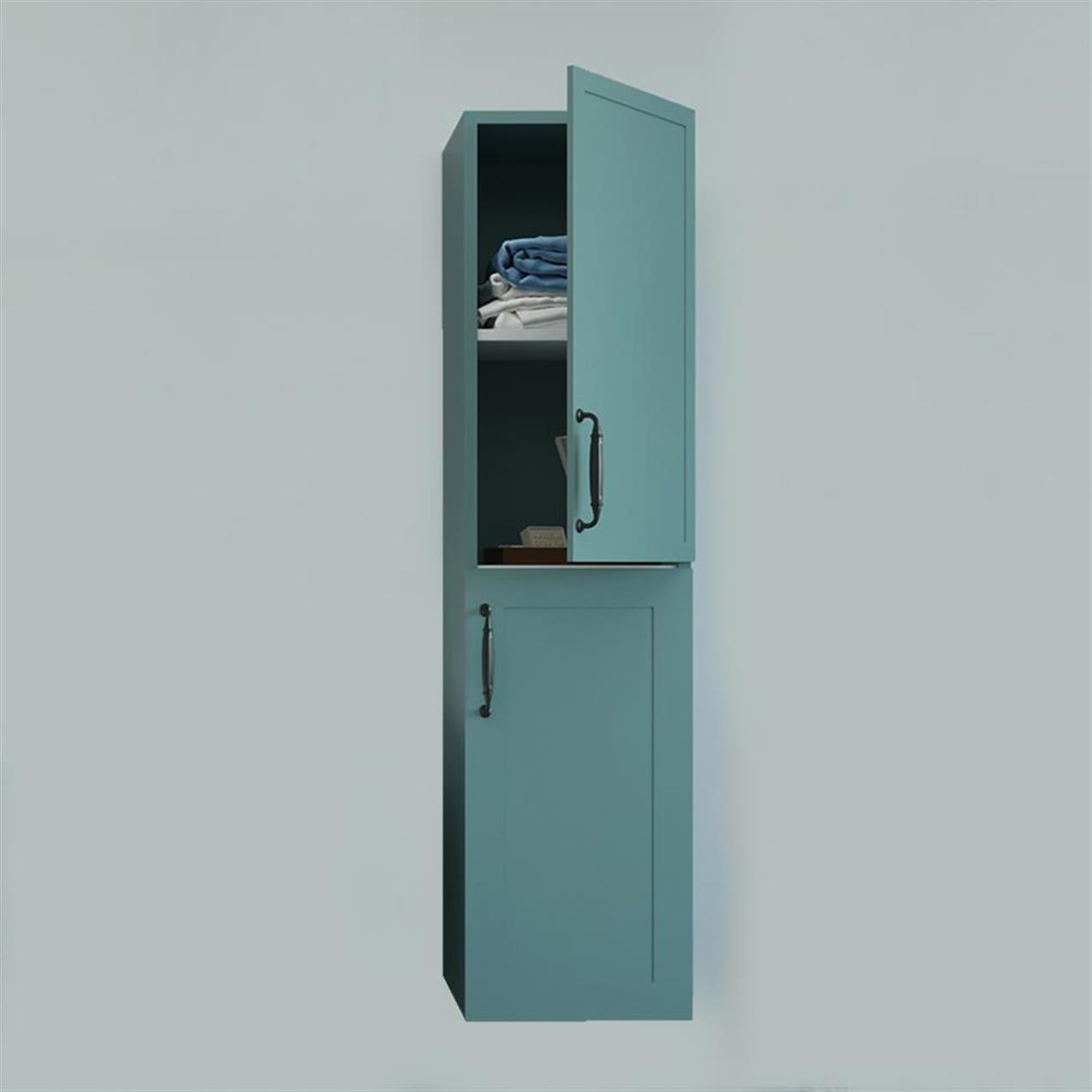 Denko Beyoğlu 35 cm MDF Mat Yeşil Banyo Boy Dolabı
