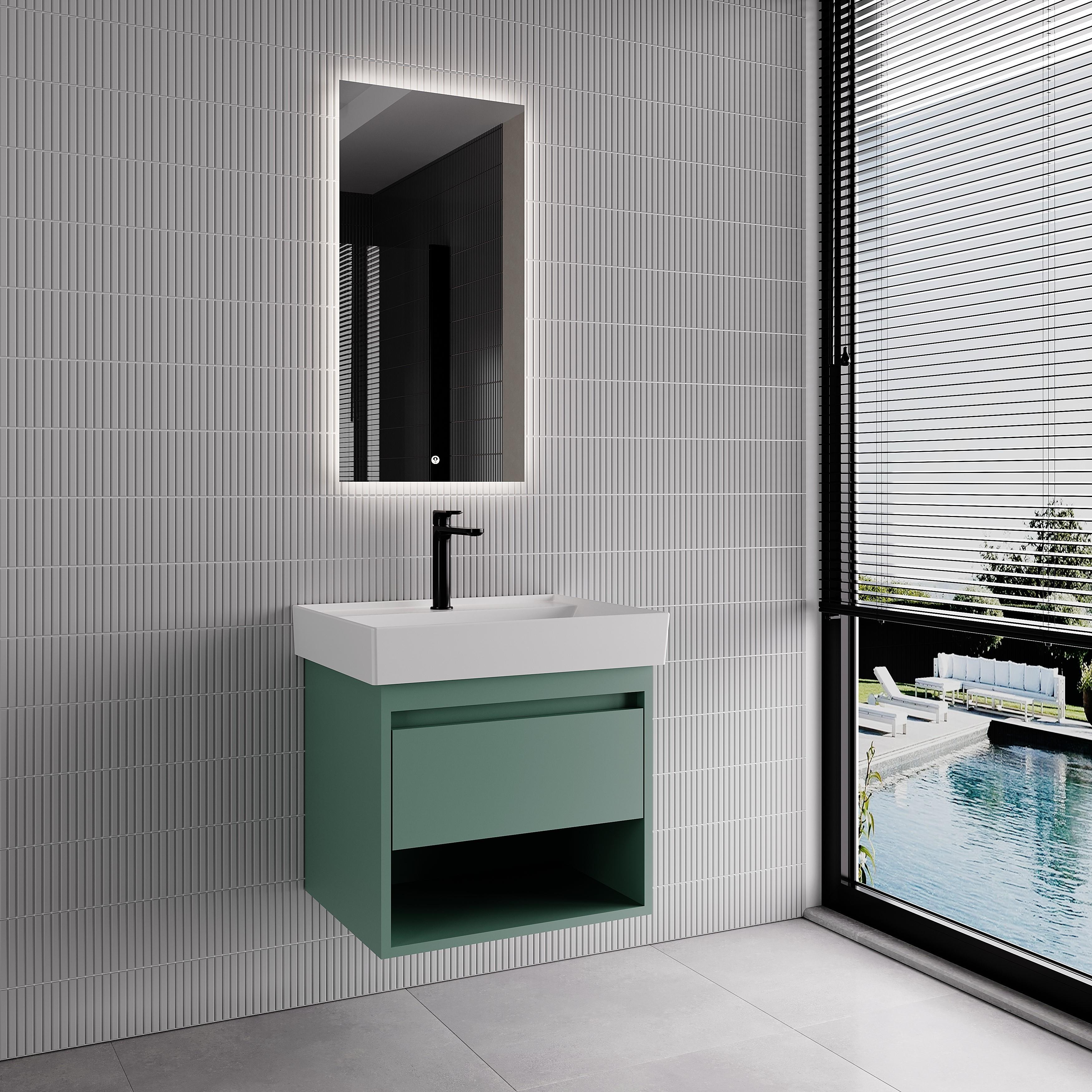 Denko Bingo 60 cm MDF Melisa Banyo Dolabı Takımı