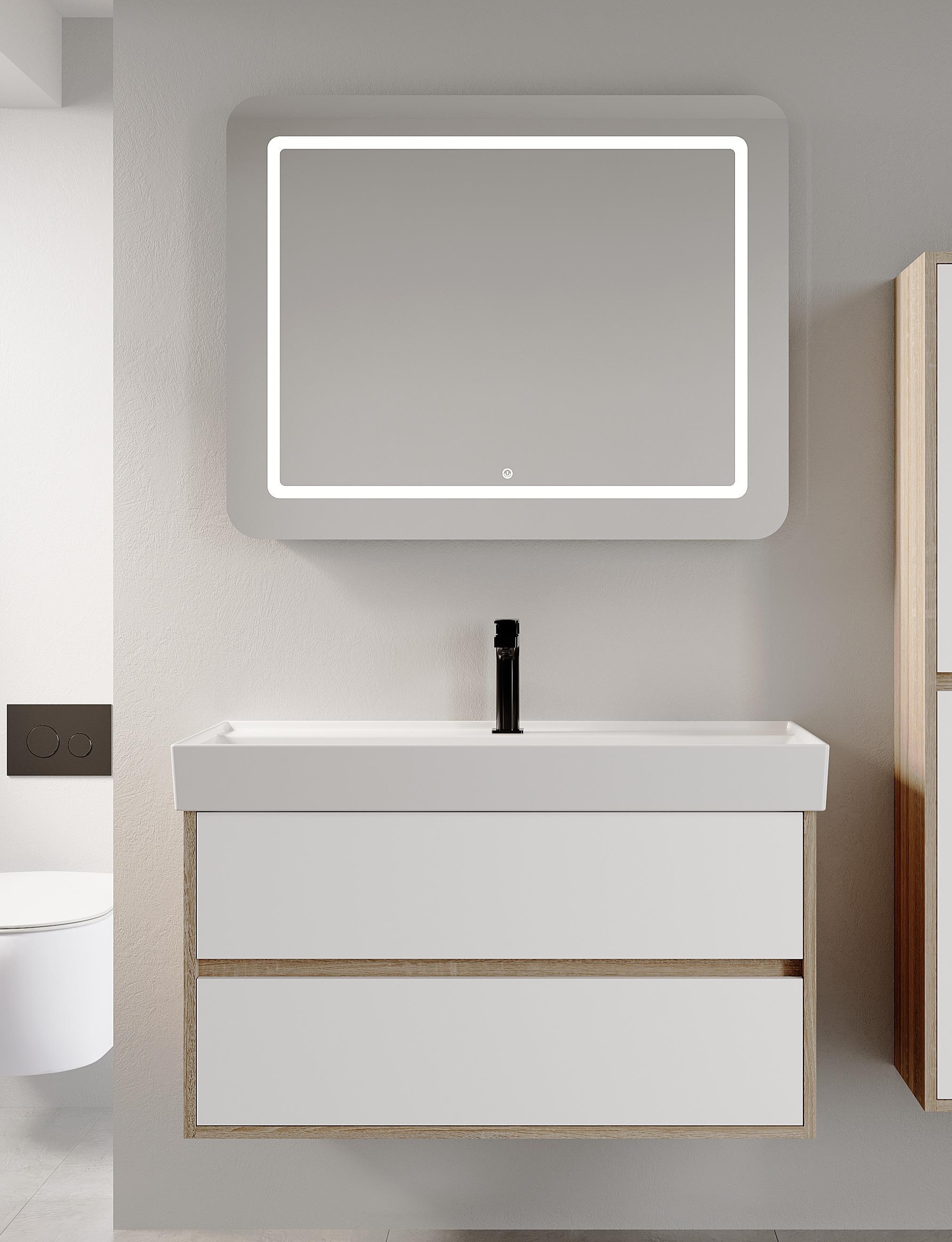 Denko Forever 100 cm (Beyaz) Banyo Dolabı Takımı