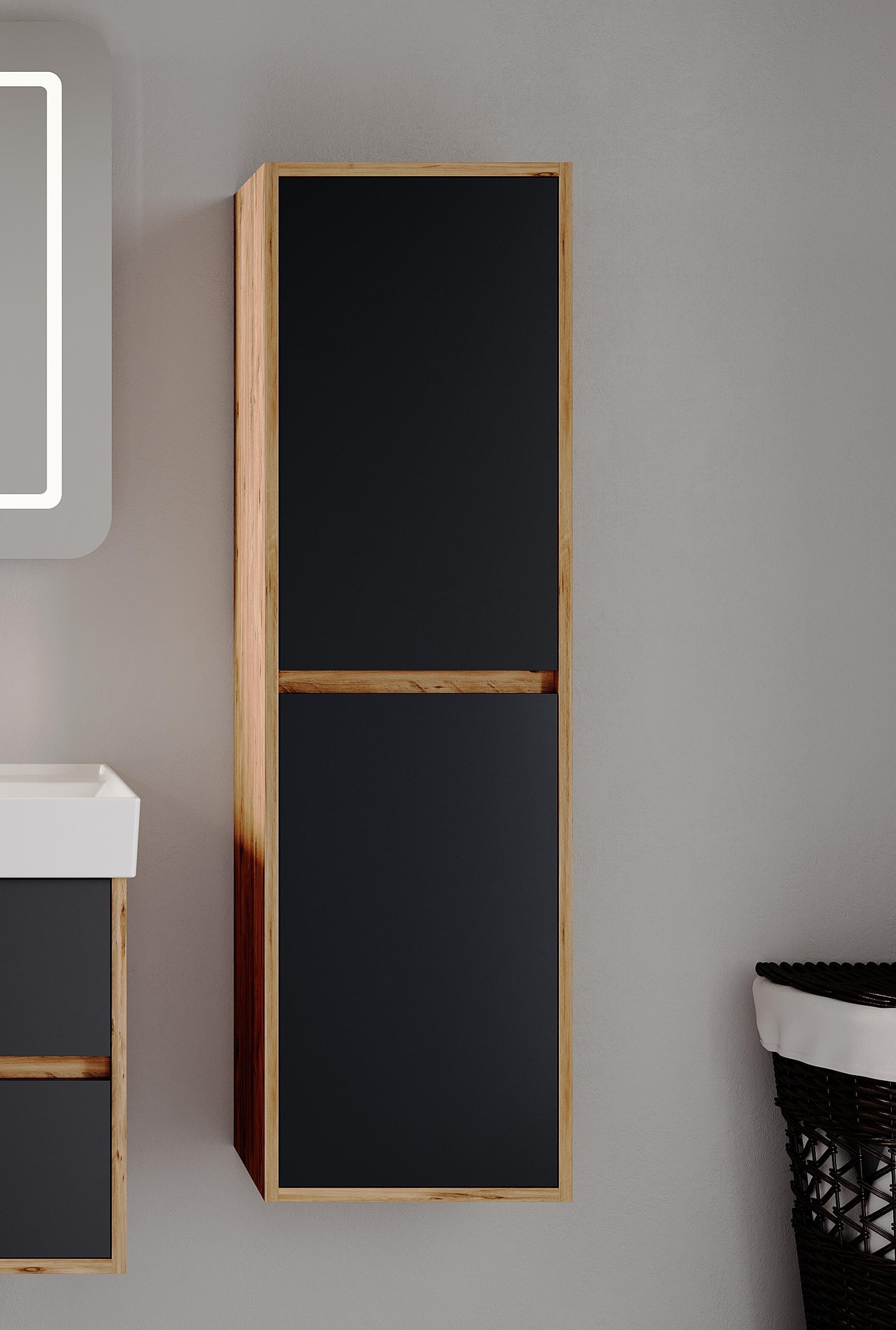 Denko Forever 45 cm (Antrasit) Banyo Çamaşır Boy Dolabı 