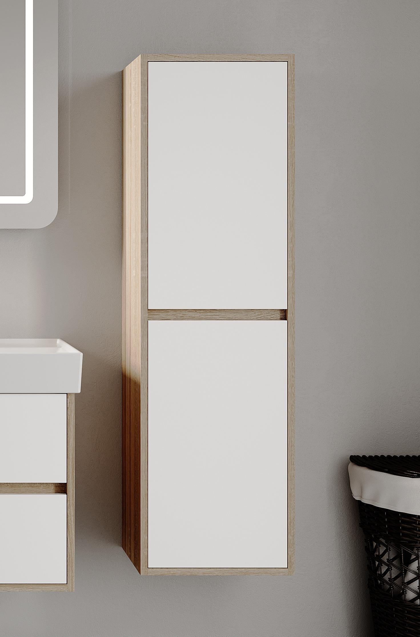 Denko Forever 45 cm (Beyaz) Banyo Çamaşır Boy Dolabı 