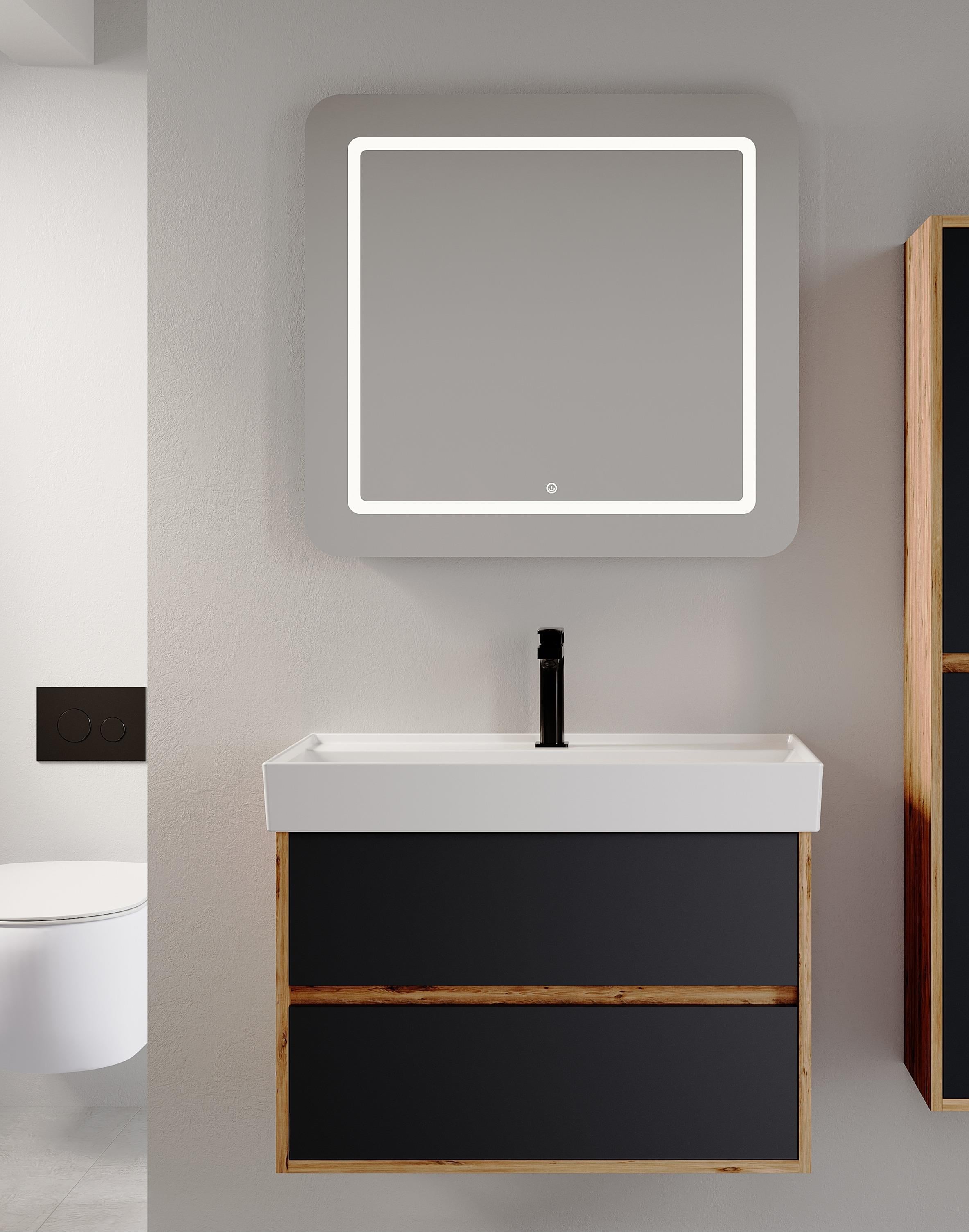 Denko Forever 80 cm (Antrasit) Banyo Dolabı Takımı