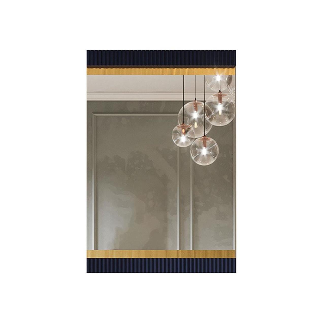 Denko Lennestad 100 cm MDF Mat Lacivert Banyo Dolabı Aynalı Üst Modül