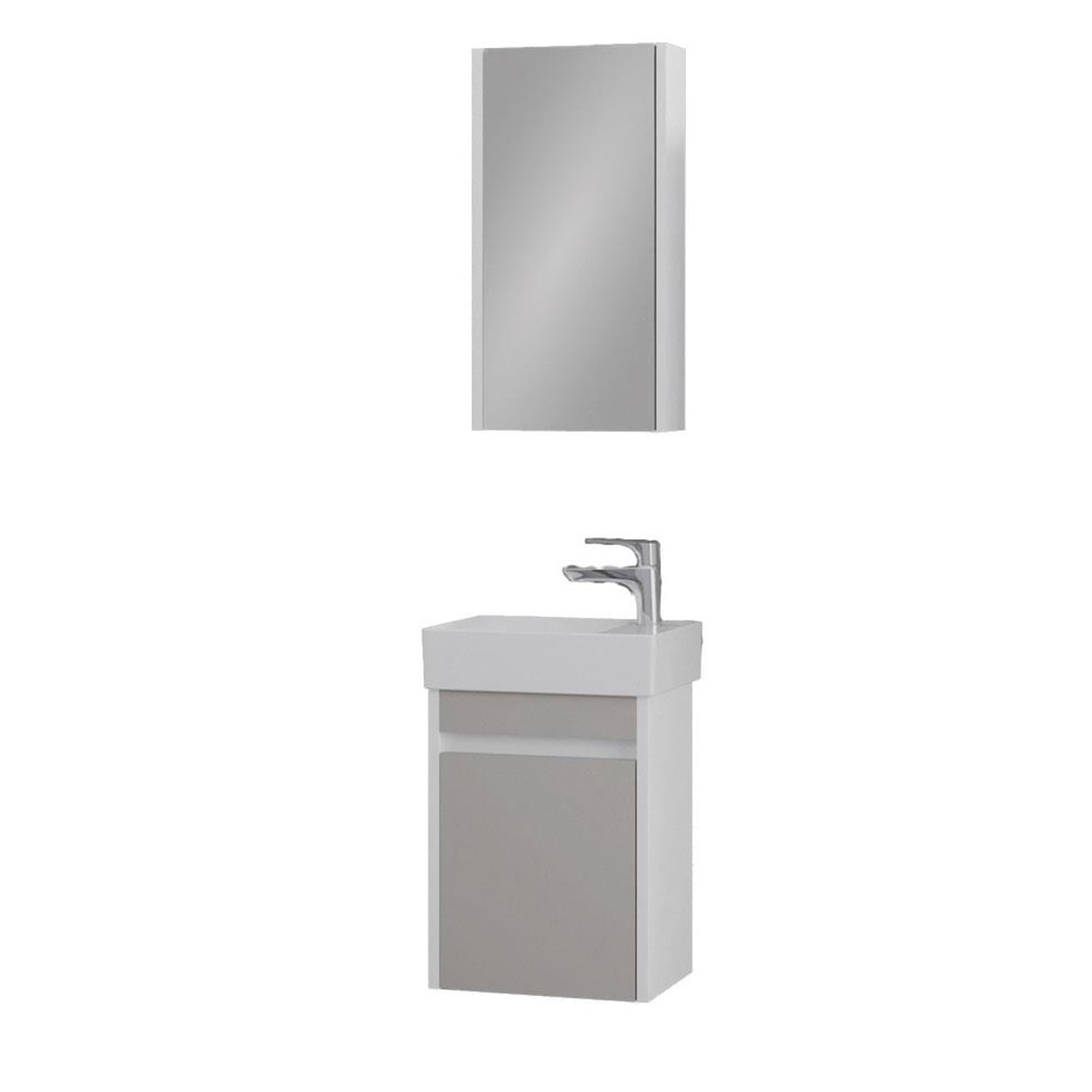 Denko Natalia 40 cm MDF Kül Gri Banyo Dolabı Takımı