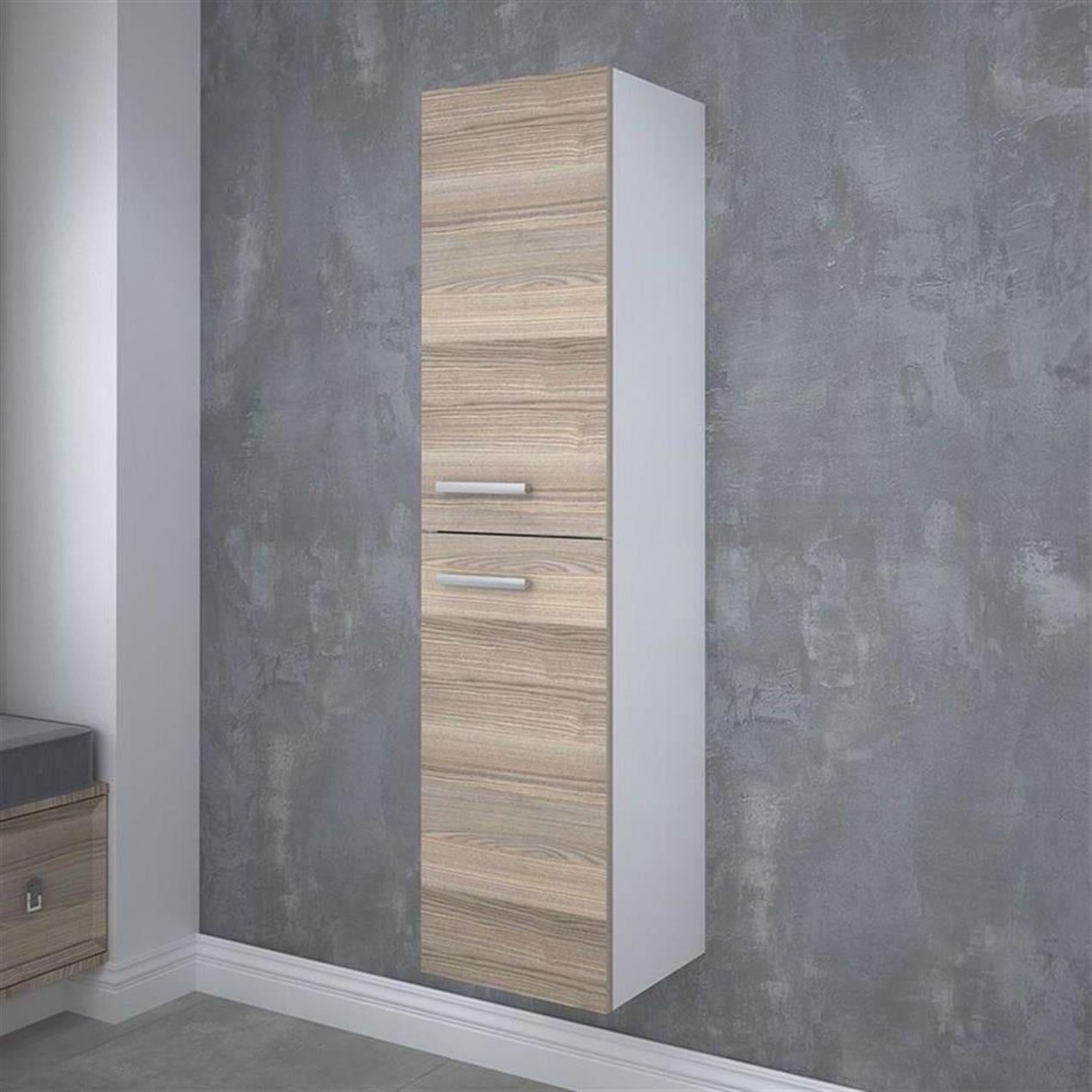 Denko Terra 35 cm MDF Boy Banyo Çamaşır Dolabı (Alize Kapak)