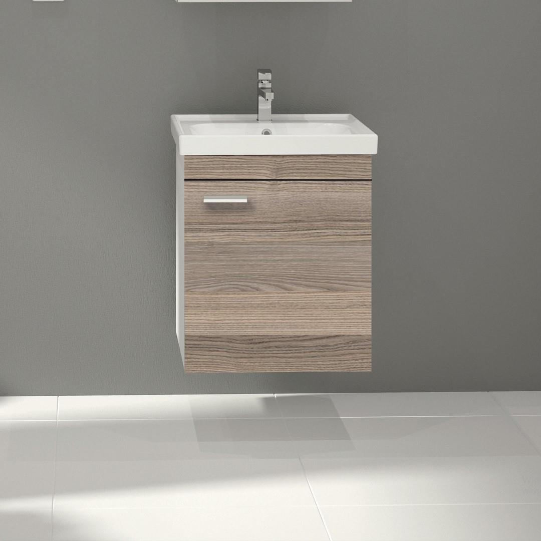 Denko Terra 50 cm MDF Alize Banyo Dolabı Alt Modül ve Lavabo